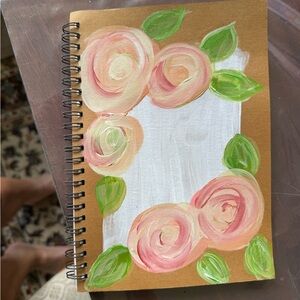Floral Spiral Notebook - Pink and Green  🌺
